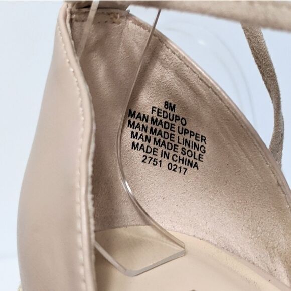 NINE WEST Fedup Laser Cut Ankle Wrap Sandals 8 - Picture 7 of 8